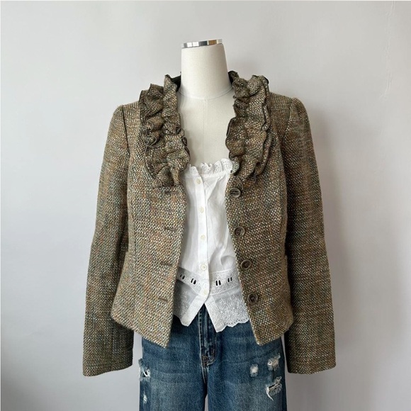 Outback Red Chic Academia Wool Blend Blazer size Medium. - Picture 2 of 8